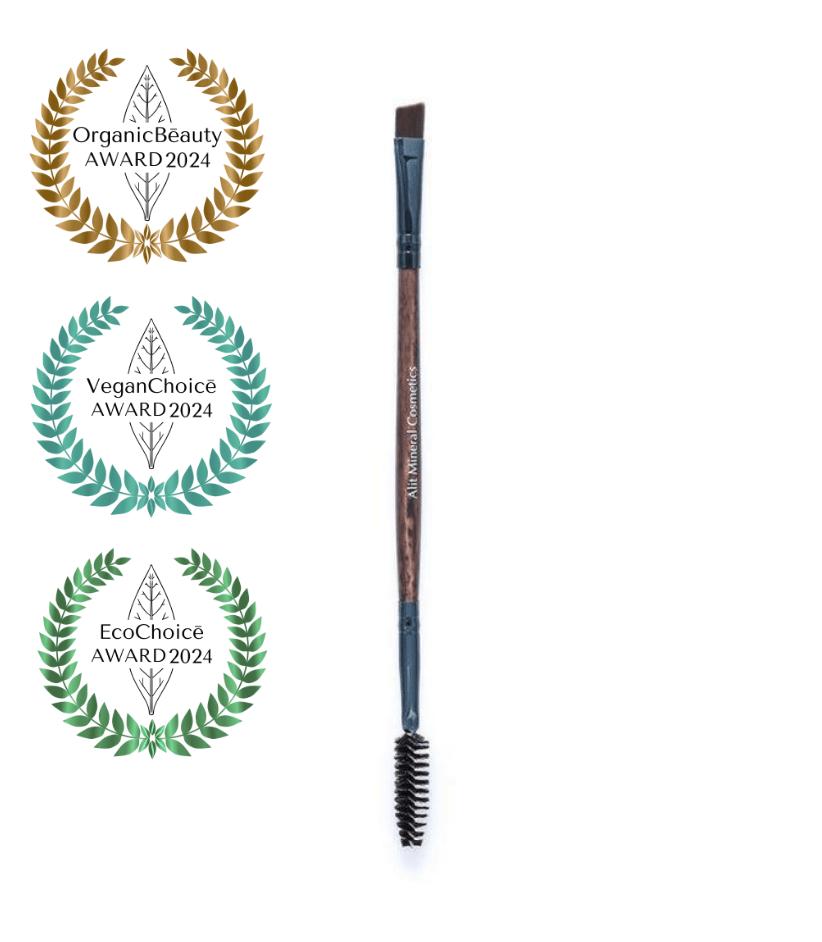 Vegan Duo Angle & Eyebrow Brush Vegan - Alit Cosmetics Made_in_Australia - Toxin Free General